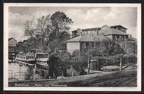 AK Buxtehude, Maler- und Musikschule, Hafen, Boote