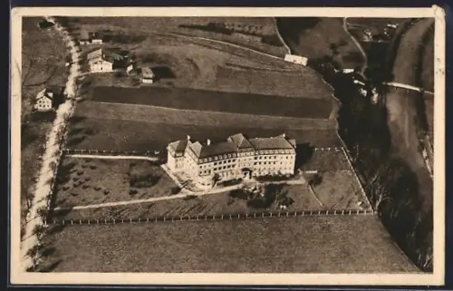 AK Traunstein /Oberbayern, Prinz-Ludwig-Heim, Luftaufnahme