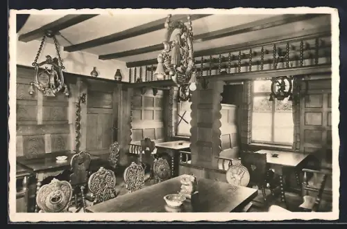 AK Kressbronn am Bodensee, Weinkellerei und Weinstuben zur Kapelle, Inh. Otto Ortlieb, Innenansicht