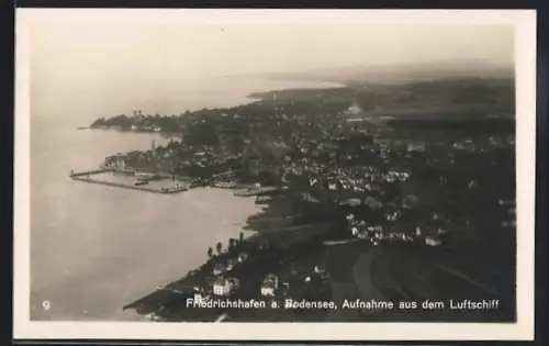 AK Friedrichshafen a. Bodensee, Aufnahme aus dem Luftschiff