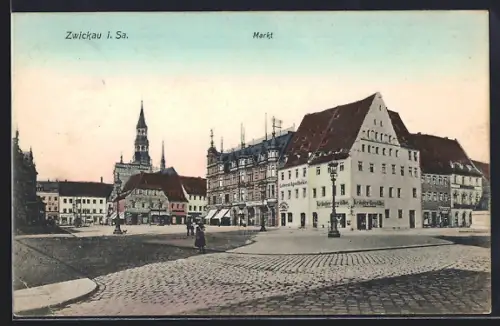 AK Zwickau i. Sa., Markt