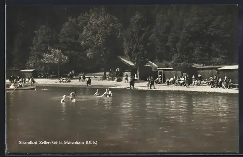 AK Mettenham /Obb., Strandbad Zeller-See