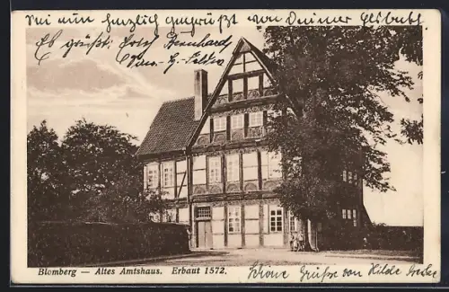 AK Blomberg / Lippe, Altes Amtshaus, erbaut 1572