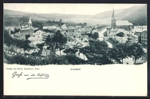 AK Gemünd / Eifel, Gesamtansicht, Kirche, Eifel