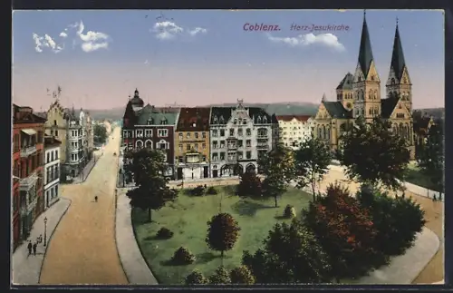 AK Coblenz, Herz-Jesu-Kirche