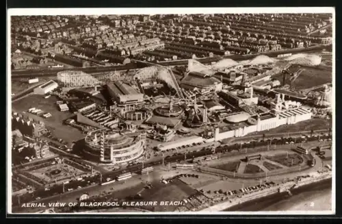 AK Blackpool, Aerial View of Pleasure Beach