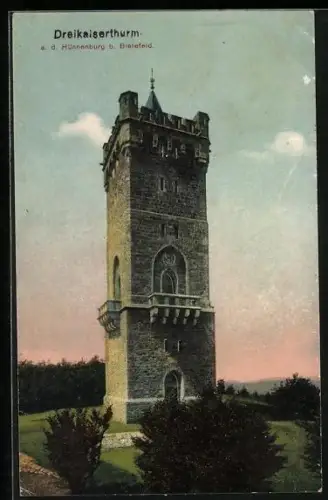 AK Bielefeld, Dreikaiserthurm a. d. Hünenburg