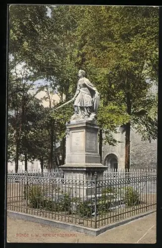 AK Bünde i. W., Kriegerdenkmal