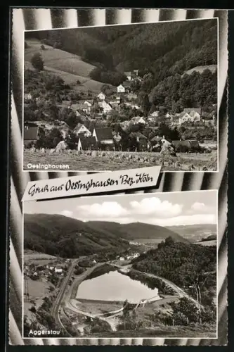 AK Oesinghausen /Köln, Ortsansicht, Aggerstau