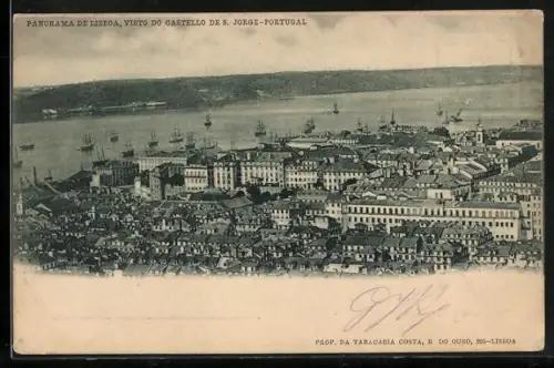 AK Lisboa, Panorama de Lisboa visto do Castello de S. Jorge