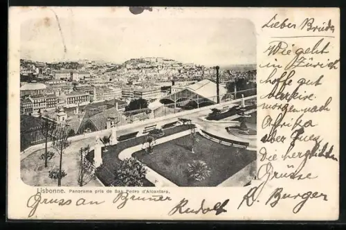 AK Lisbonne, Panorama pris de San-Pedro d`Alcantara