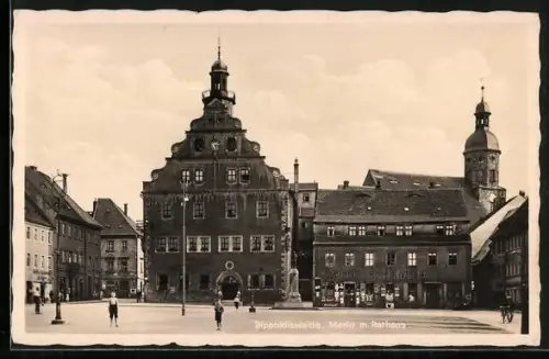AK Dippoldiswalde, Markt, Rathaus