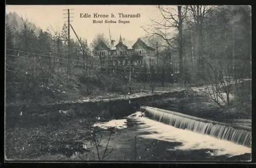 AK Edle Krone b. Tharandt, Hotel Gottes Segen, Wehr