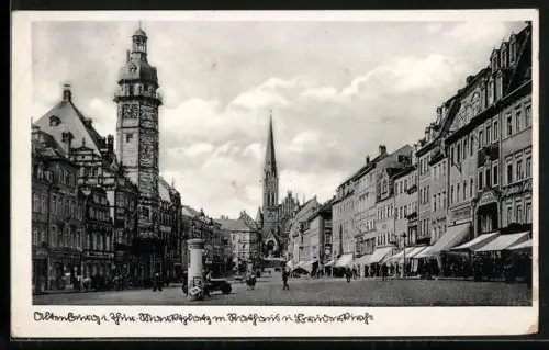 AK Altenburg /Th., Markt, Rote Spitzen, 