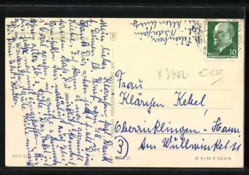 AK Langenleuba-Niederhain, Teich und Wohnhäuser am Ufer