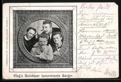 AK Zwickau, Klug`s Zwickauer humoristische Sänger