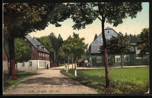 AK Schwarzenberg /sächs. Erzgeb., Gasthaus Jägerhaus