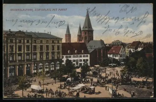 AK Kaiserslautern, Stiftsplatz, Markt