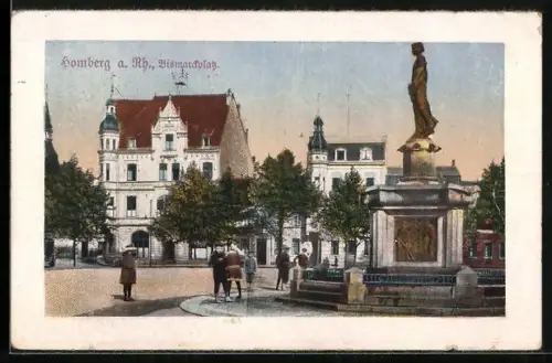 AK Homberg a. Rh., Bismarckplatz