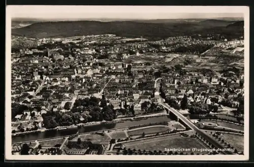 AK Saarbrücken, Flugzeugaufnahme des Ortes