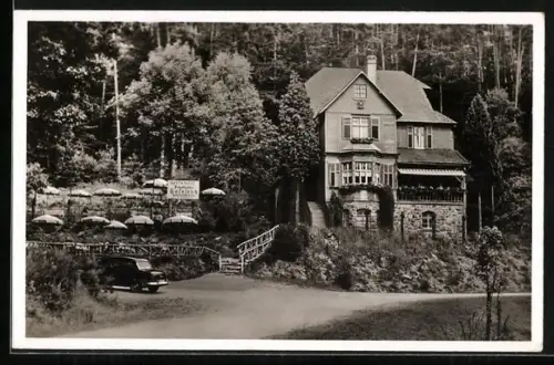 AK Bad Orb /Spessart, Café Jagdhaus Haselruh, Inh. Heinz Stabe