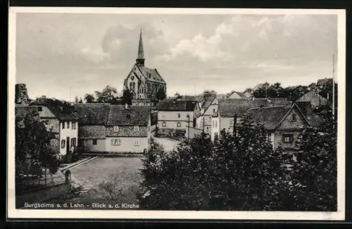 AK Burgsolms a. d. Lahn, Blick auf die Kirche