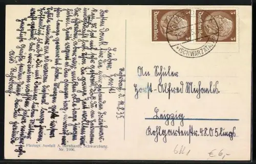 AK Rohrbach im Sorbitztal, Ortsansicht im Tal