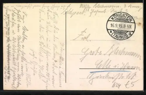 AK Königstein i. T., Altes Rathaus, Ruine