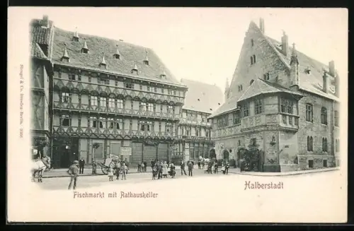 AK Halberstadt, Fischmarkt, Rathauskeller