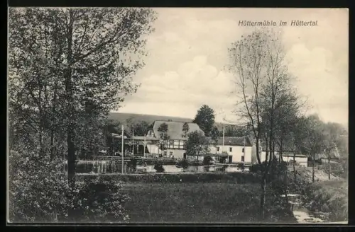 AK Hüttermühle im Hüttertal, Flusspartie