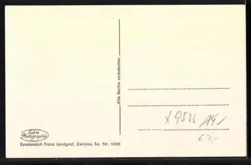 AK Wilkau-Hasslau, Stadtansicht mit Kirche