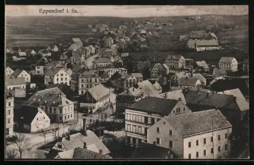 AK Eppendorf i. Sa., Ortsansicht, Wohnhäuser, Dorfpanorama