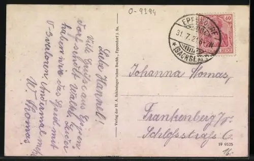 AK Eppendorf i. Sa., Ortsansicht, Wohnhäuser, Dorfpanorama