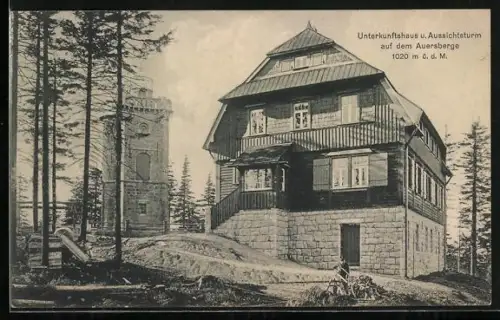 AK Auersberg, Unterkunftshaus, Aussichtsturm
