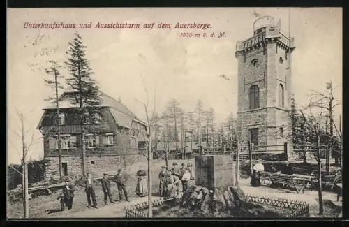 AK Auersberg, Unterkunftshaus, Aussichtsturm