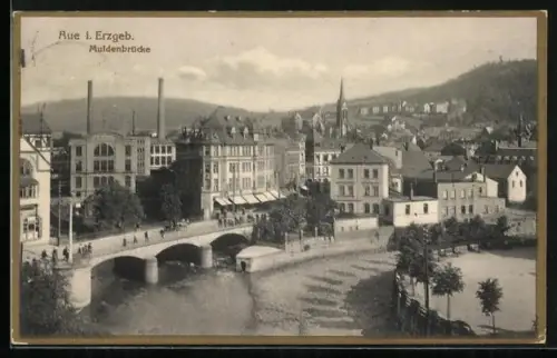AK Aue i. Erzgeb., Muldenbrücke