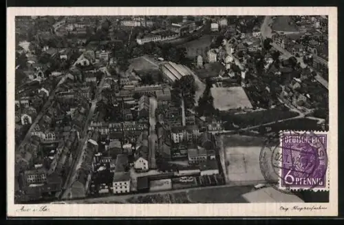 AK Aue i. Sa., Stadtansicht aus der Luft