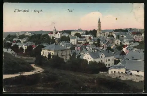 AK Eibenstock i. Erzgeb., Gesamtansicht, Stadtpanorama