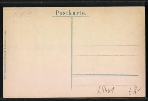 AK Wolfsgrün i. Erzgeb., Ortsansicht mit grossem Gebäude auf Anhöhe