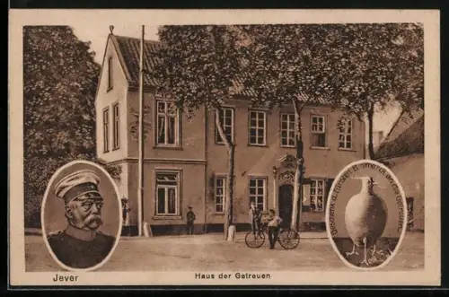Lithographie Jever, Haus der Getreuen, Bismarck