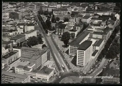 AK Hannover, Georgstrasse, Stadtansicht, Hochhäuser