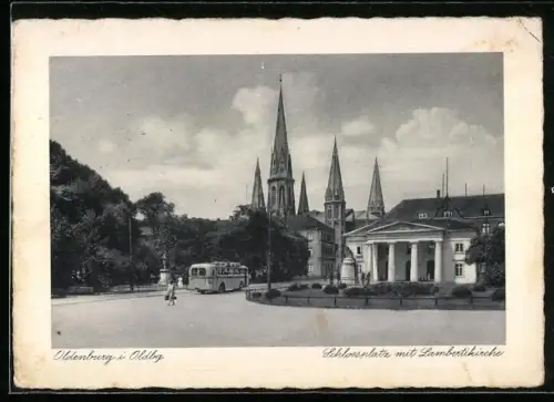 AK Oldenburg i. Oldbg., Schlossplatz, Lambertikirche