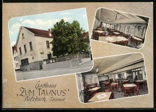 AK Sulzbach /Taunus, Gasthaus Zum Taunus, Inh. Hartkopf-Mies, Gebäude, Innenansichten