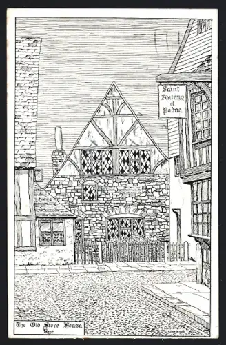 Künstler-AK sign. H. C. Harridge: Rye, The Old Store House
