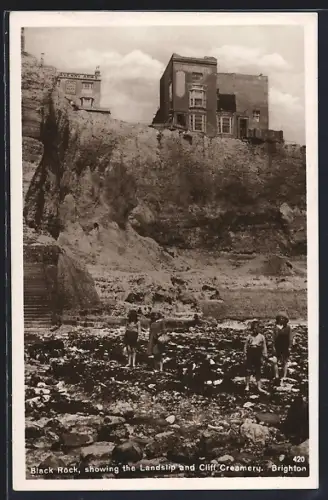 AK Brighton, Black Rock, showing the Landslip and Cliff Creamery