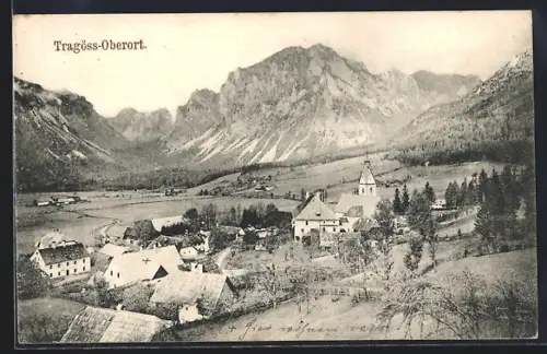 AK Tragöss-Oberort, Talansicht mit dem Ort