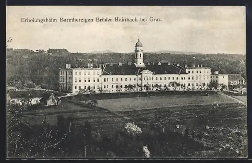 AK Kainbach bei Graz, Erholungsheim der Barmherzigen Brüder aus der Vogelschau