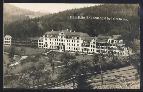 AK Gratwein, Heilstätte Enzenbach mit Anlagen aus der Vogelschau