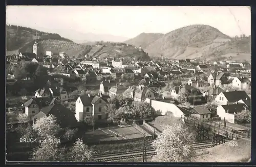 AK Bruck a. d. Mur, Teilansicht des Ortes