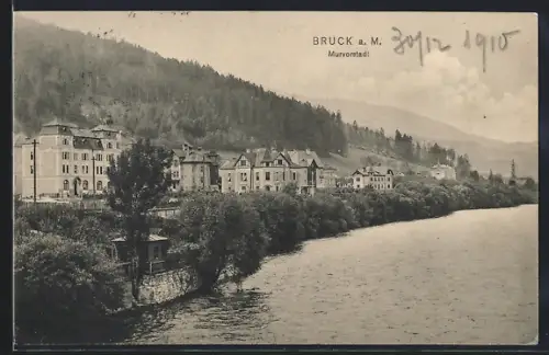 AK Bruck a. Mur, Blick auf die Murvorstadt